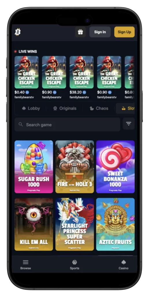 Bitfortune app slots